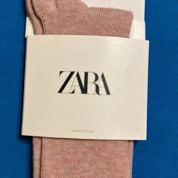 NWT Zara Women’s Blush Crew Socks (1 Pair) - Picture 2 of 5